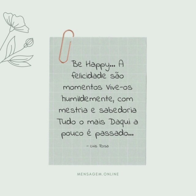 Be Happy…