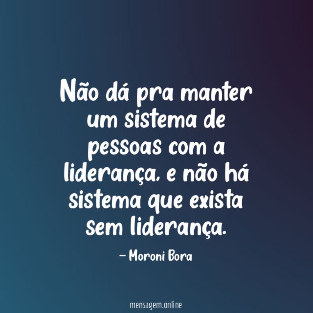 Não dá pra manter um sistema de pessoas