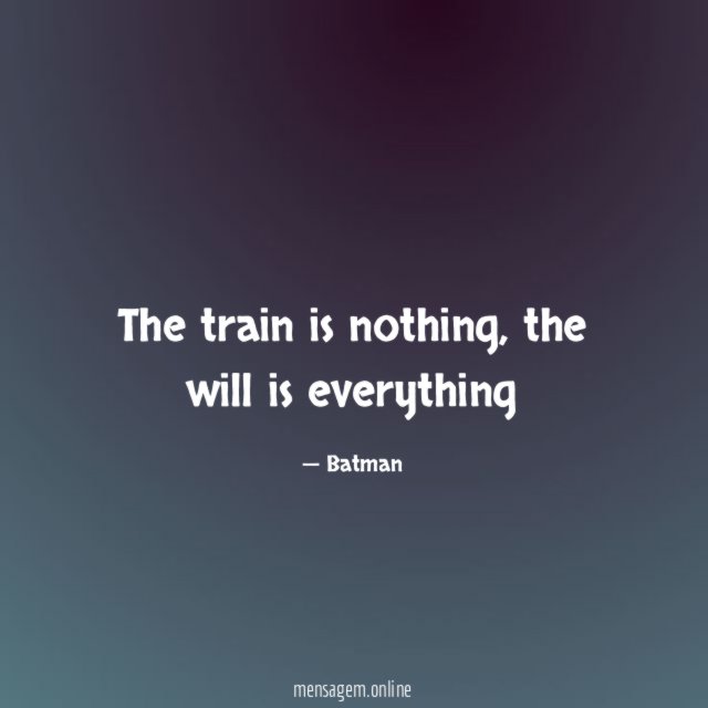 The train is nothing
