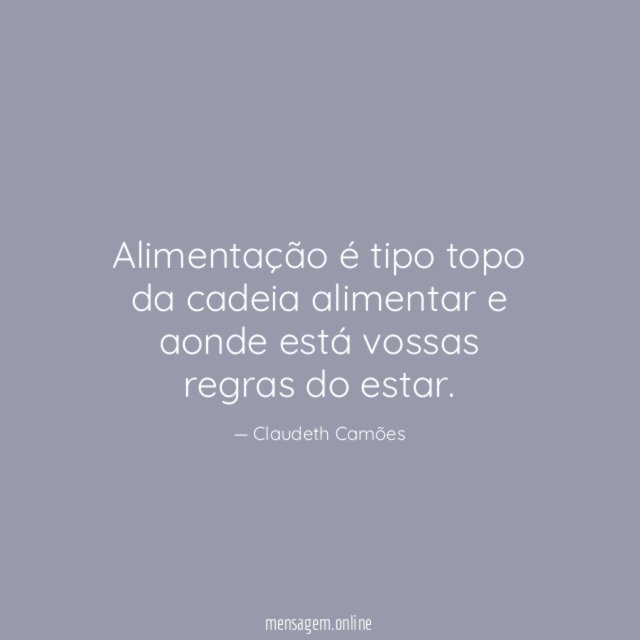 Frases Alimentos Alimenta O Tipo Topo Da Cadeia Alimentar