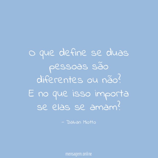 PESSOAS DIFERENTES - O que define se duas pessoas são diferentes ou não