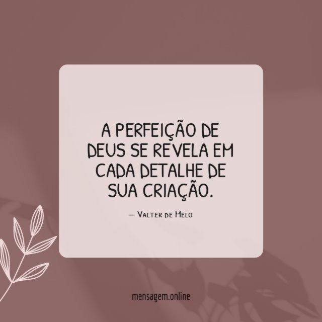 A Perfeição de Deus