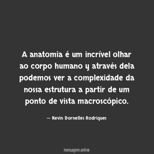 FRASES SOBRE MEDICOS - A anatomia é um incrível olhar ao corpo