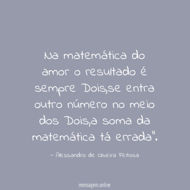 AMOR A MATEMÁTICA 