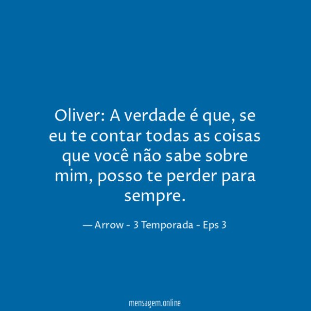 Oliver: Se você soubesse, você me Arrow - 3 Temporada - Eps 3