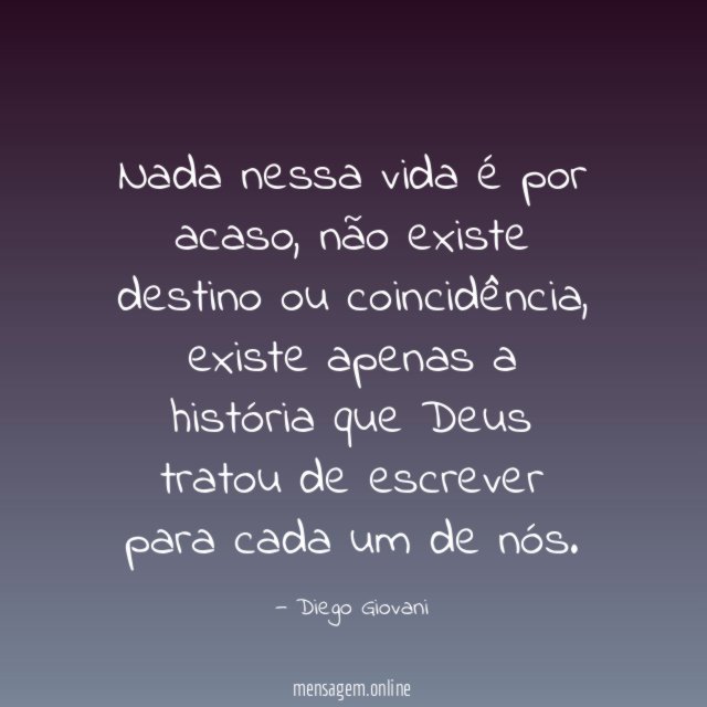 COINCIDÊNCIAS OU DESTINO - Nada nessa vida é por acaso