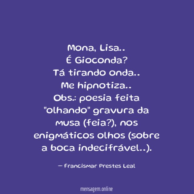 FRASES DE TIRAR ONDA - Mona, Lisa…