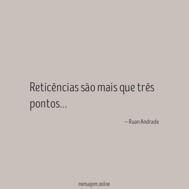 Reticências são mais que três pontos