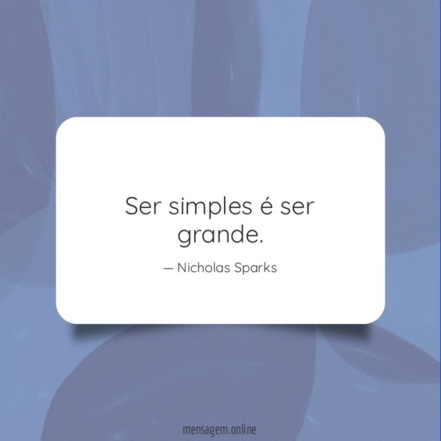 Ser simples