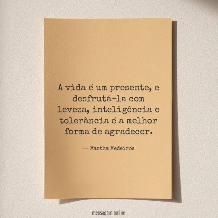 Desfrutá-la com leveza