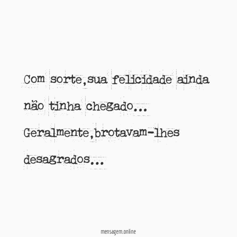 Com sorte