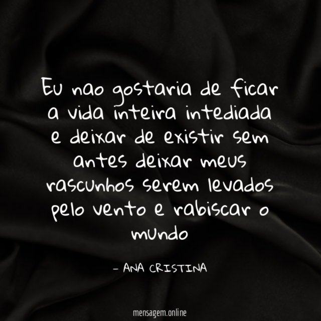 Nunca faça de sua vida um Brendynhaa Riibeiro - Pensador