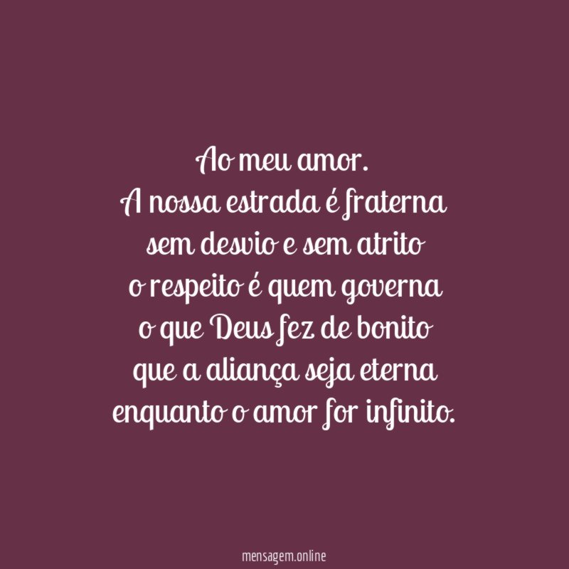 Ao meu amor.