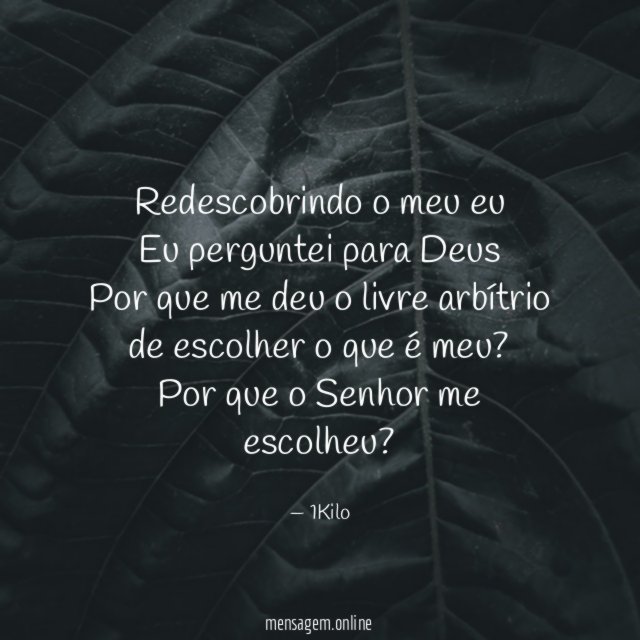 Perguntei para Deus Por que o Senhor não quer me ouvir Me frustei, eu  chorei Pensei até em desistir Mas quando eu calo, ele me fala pra eu  prosseguir Se desanimo ele