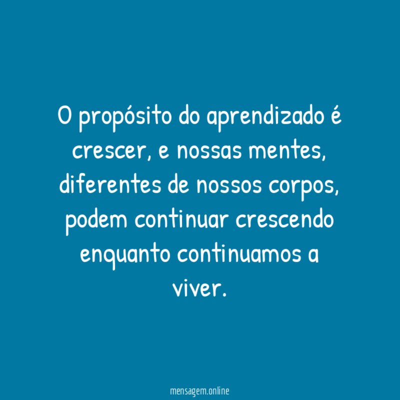 Propósito e aprendizado