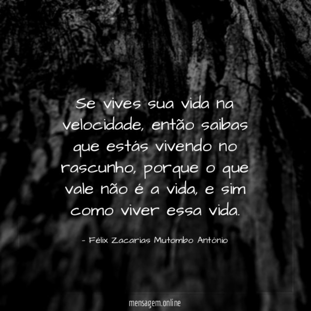 NÃO FAÇA DA SUA VIDA UM RASCUNHO - Mensagem Online